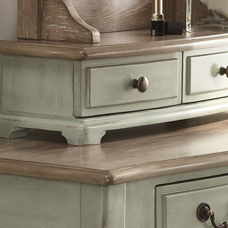 Victorian MakeupTable Stool Set with Mirror and Drawers for Bedroom