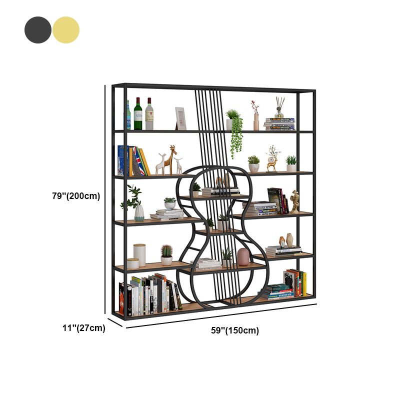 Glam Open Bookcase Bookshelf Shelves Included Bookcase with Rectangular Shelves 10.6" Wide