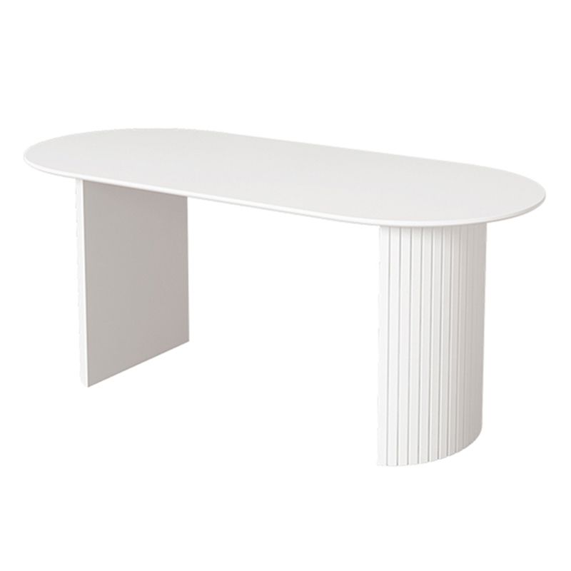 Solid Wood Contemporary Free Form Dining Table Marble Top Table for Dining Room