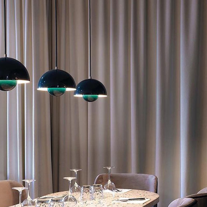 Colorful Dome Shape Hanging Light Nordic Style Pendent Lighting Fixture for Sitting Room