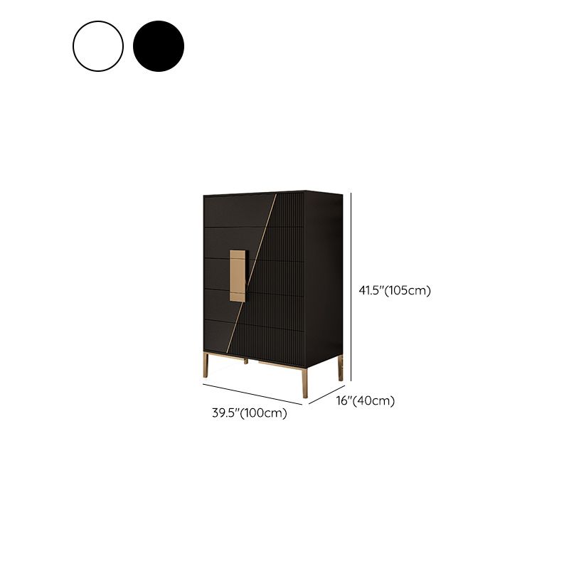 Glam Horizontal Storage Chest Wood Soft-Close Drawers Double Chest