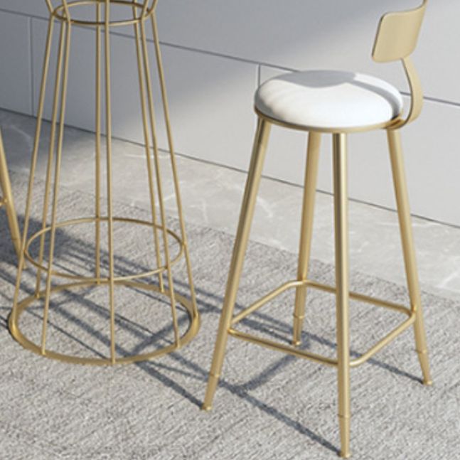 Modern Round Bar Stool and Table Set 1/2/3 Pieces Metal and Wood Pub Set