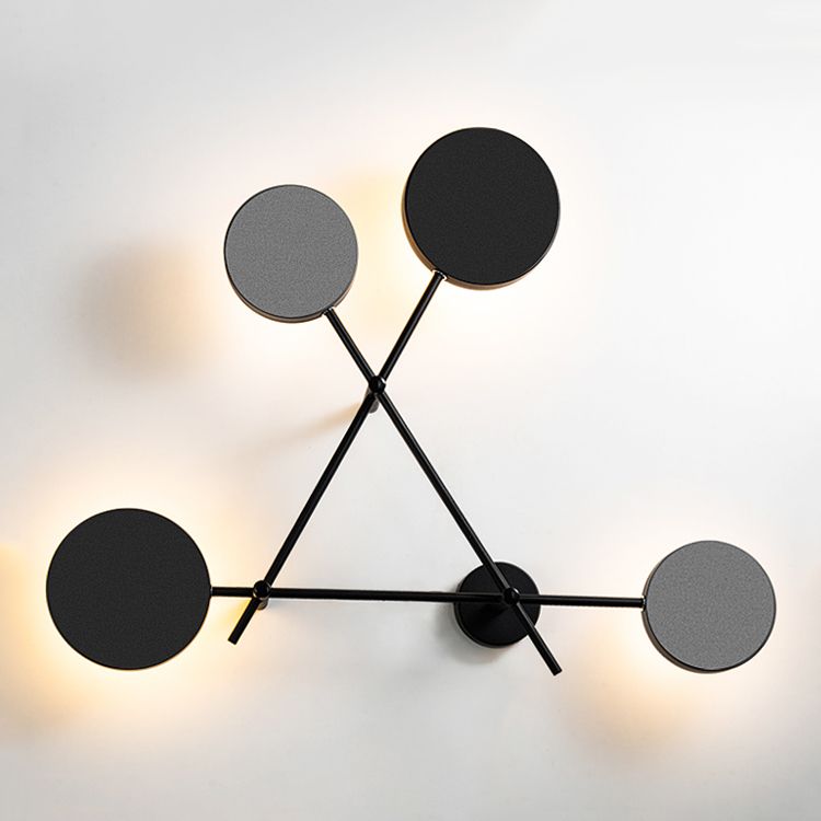 Luce da parete geometrica a 4 luci geometriche a 4 luci per soggiorno per soggiorno