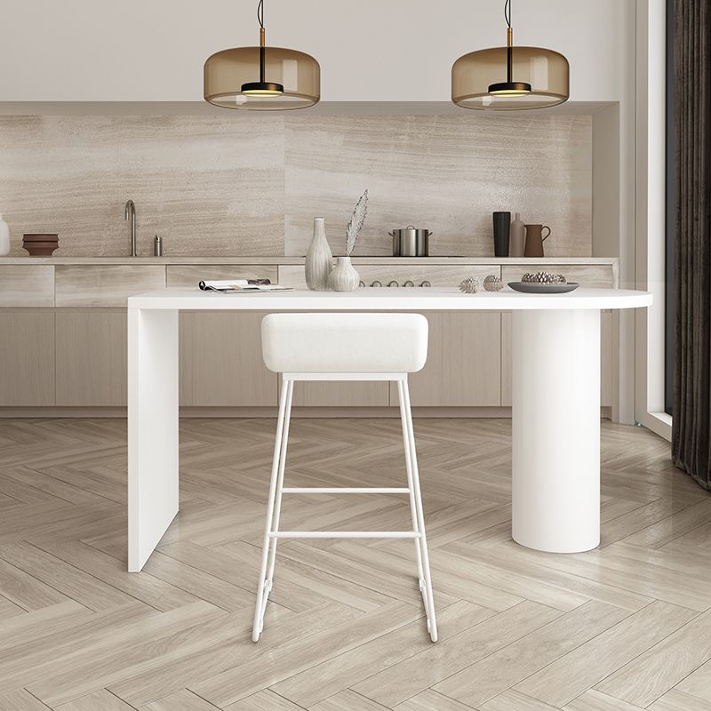 Indoor Wood Bar Table Industrial Double Pedestal Bar Height Table