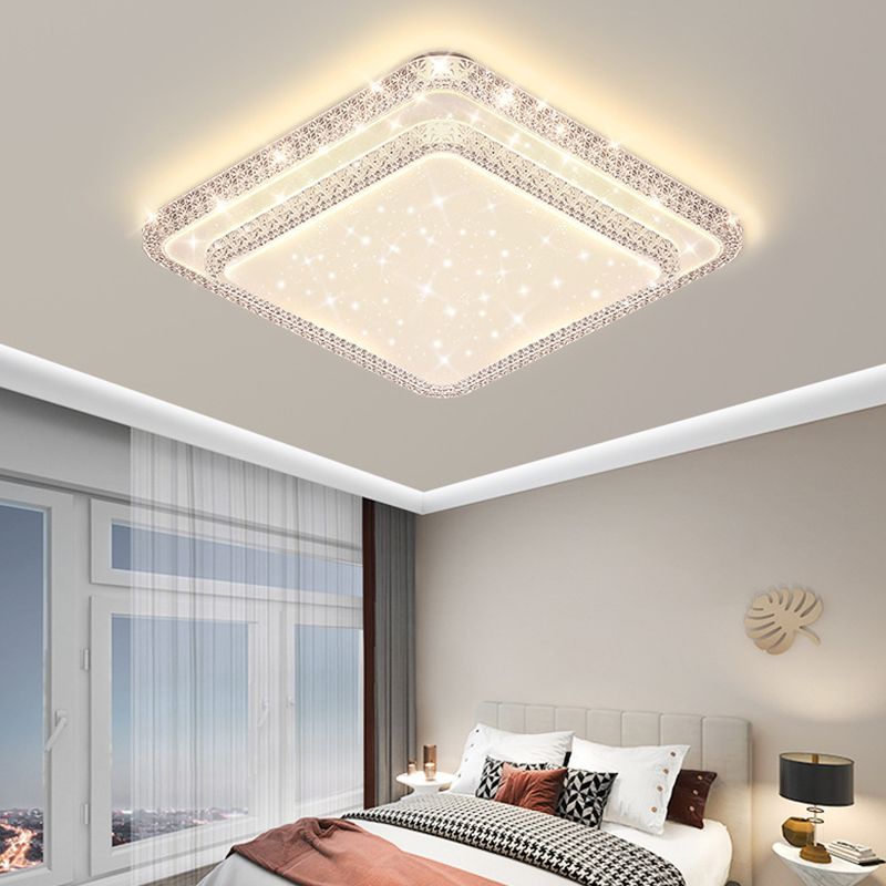 Crystal Geometric Flush Mount Fixture Modern Flush Light Fixtures