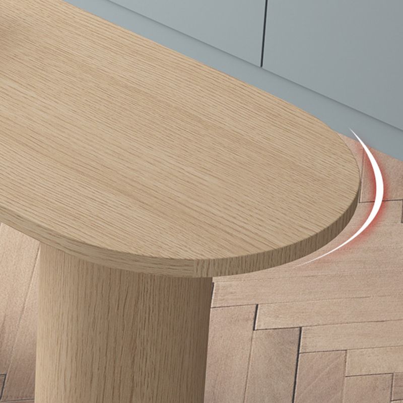 Contemporary Wood Bar Table Bistro Bar Desk with Double Pedestal