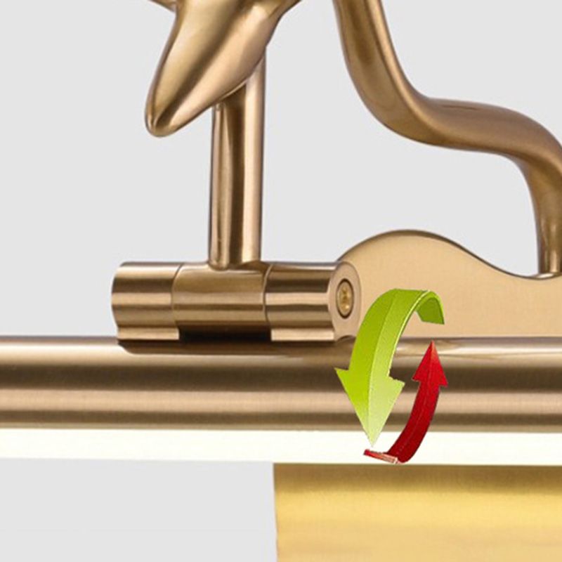 Elegante illuminazione di corna postmoderne con metallo e acrilico per lavaggio per il bagno