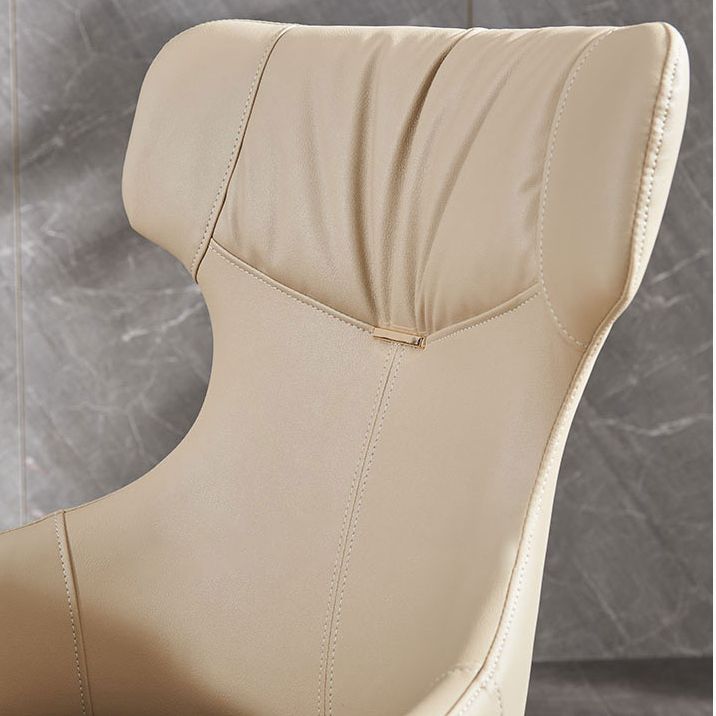 Modern Armless Dining Chairs Faux Leather Upholstered Dining Side Chair