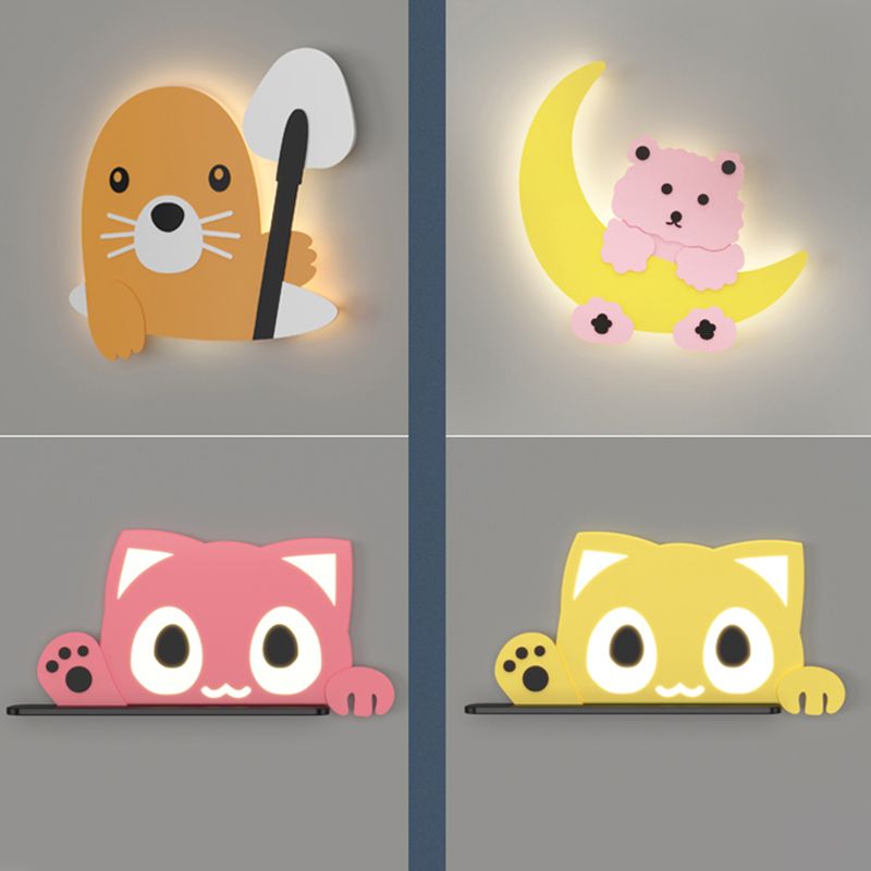 Cartoon Wall Light Fixture Modern Style Metal Wall Mount Lighting