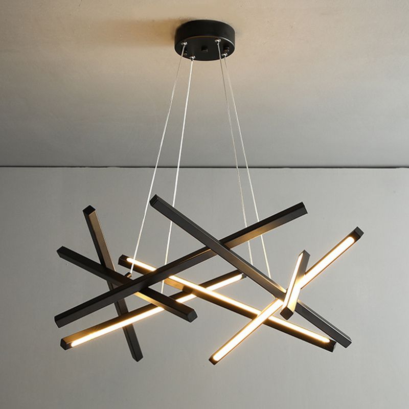 Lumo a pendente lampadario impilato Luce contemporanea LED in metallo a sospensione Luce a sospensione