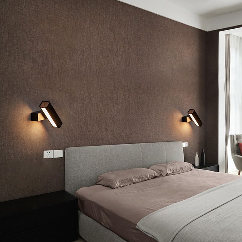 Square Shade Metal Wall Sconce Modern Style 1 Light Wall Mounted Light
