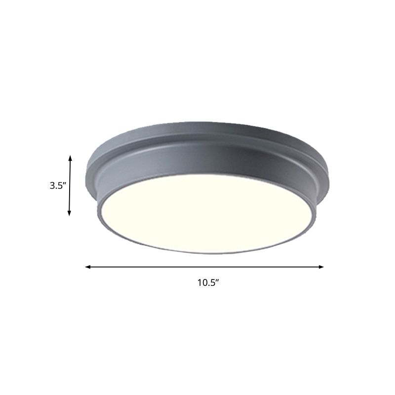 Nordic Macaron Farbige Decke Licht Runde Form Acryl Flushmount Light for Child Bedroom