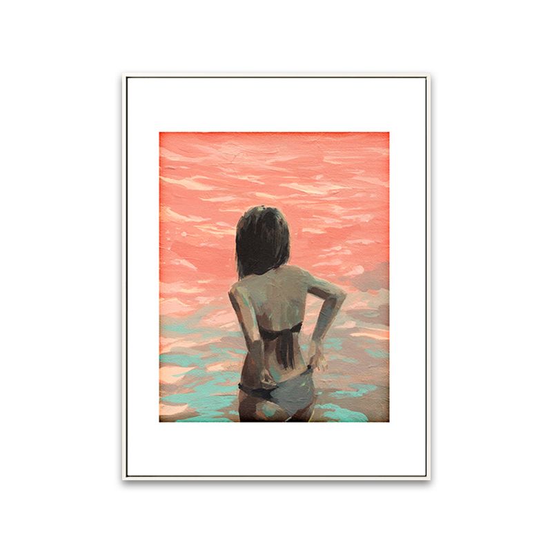 Soft Color Figure Painting Canvas Textured Wall Art Print for Home, Multiple Size Options