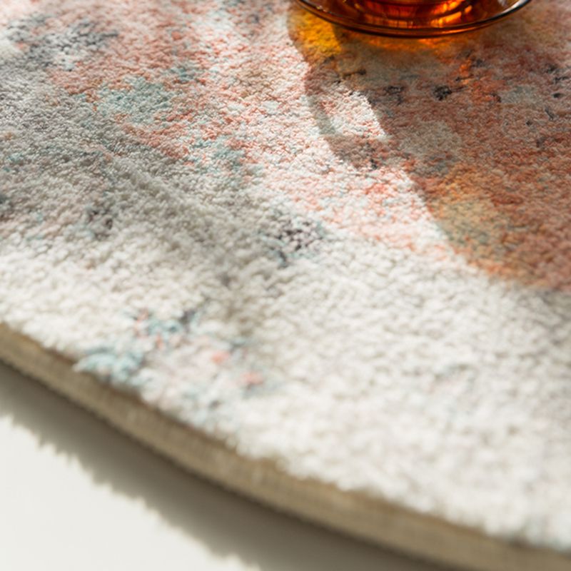 Stylish Red Area Carpet Bohemian Pattern Polyester Rug Anti-Slip Washable Rug for Home Decor
