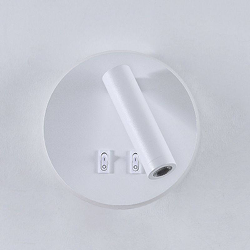 Modernist Wall Light Fixture Metal Black and White Wall Sconce for Bedroom