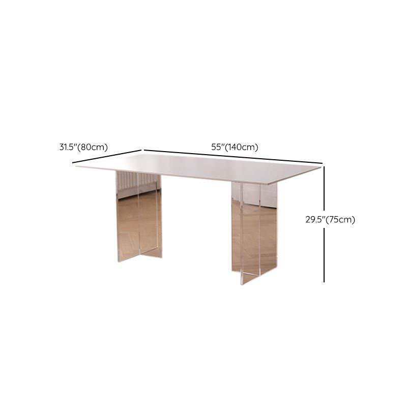 Modern Rectangle Dining Table Sintered Stone Dinner Table for Dining Room