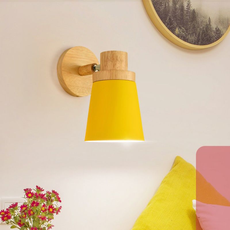 Macaron Empire Shade Wall Sconce Metal 1 Light Sconces for Bedroom