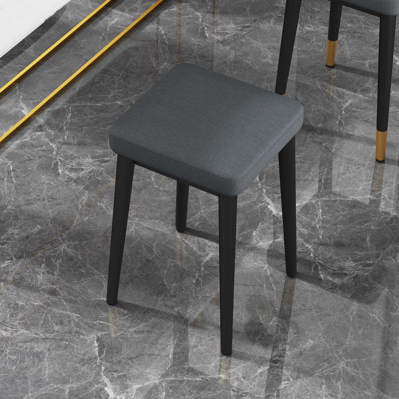 Stylish Faux Ottoman Solid Color Water Resistant Square Footstool Ottoman