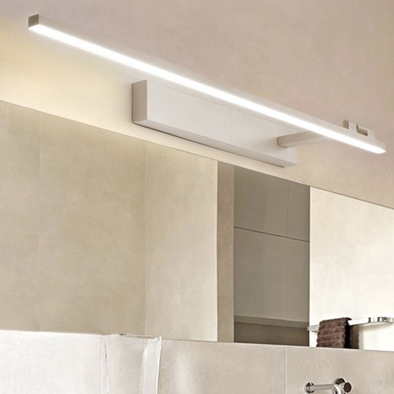 Modern Simple Style Iron Vanity Light Strip Shape LED Vanity Lamp for Shower Room
