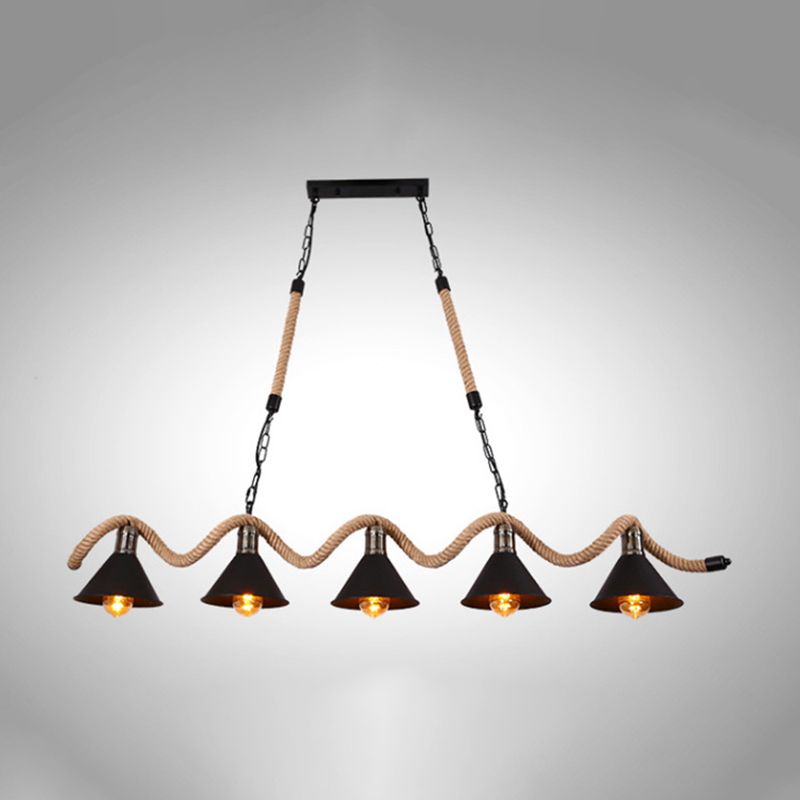 Industrial Island Light Minimalist Hanging Lighting Fixture for Dining Room