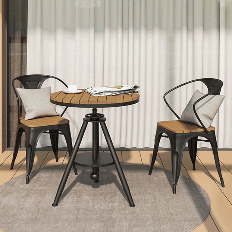 Modern Round Dining Set 1/3/5 Piece Reclaimed Wood Dining Table Set