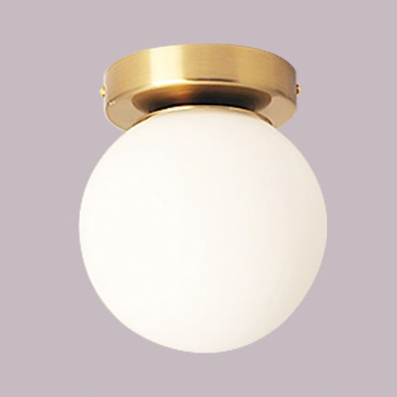 Modern Ceiling Flush Mount Light Simplicity White Glass Flush Lamp
