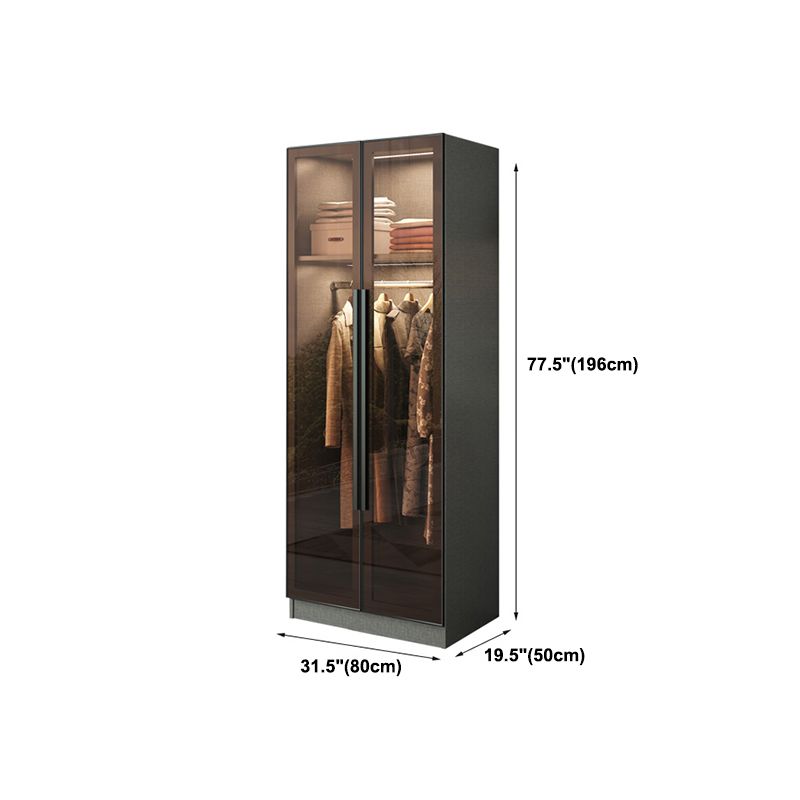 Mirrored Finish Cabinet with Glass Door Contemporary Interior Storage Cabinet