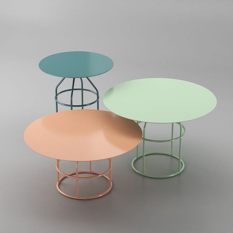 Frame 1 Coffee Table Contemporary Metal Round Cocktail Table