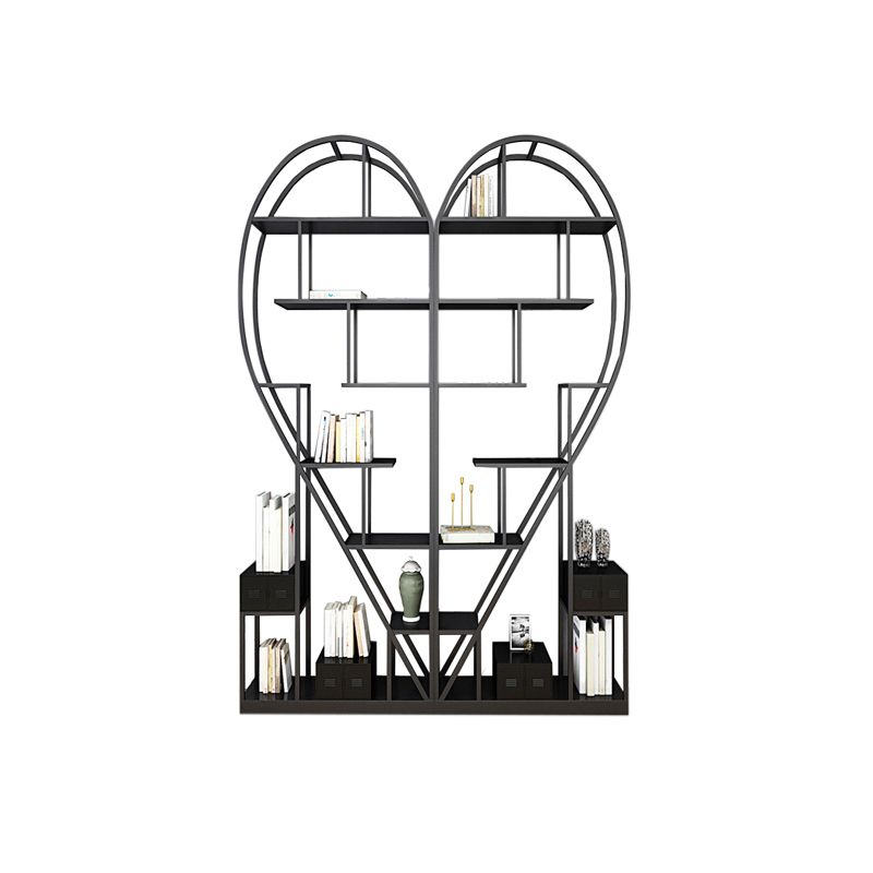 Contemporary Bookcase Open Back Metal Bookshelf for Home Office