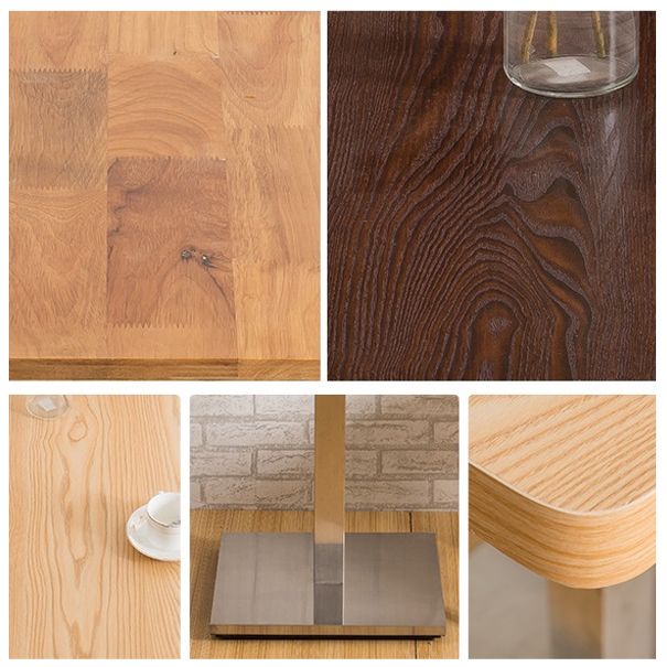 Industriële stijl eettafel Home Keuken Dinner Meubels met metalen basis, 23,6 "L x 23,6" W x 29.5 "H H