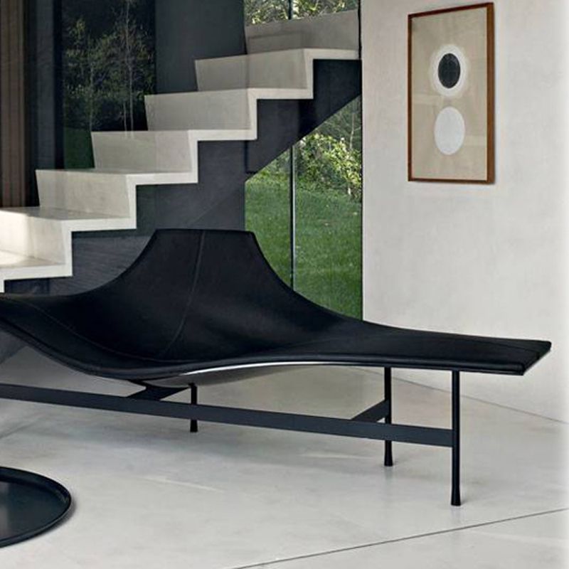 Modern Chaise Lounge Couch Solid Color Chaise Lounge for Living Room