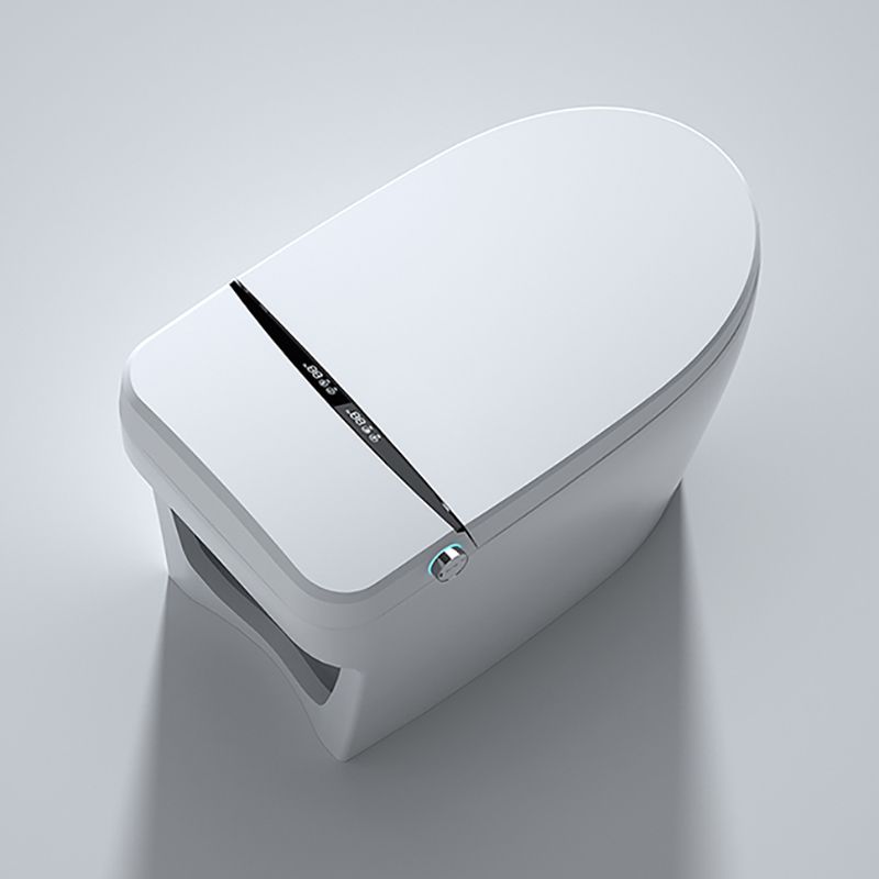 Elongated Toilet Seat Bidet White One-Piece Smart Toilet Bidet with Unlimited Warm Water