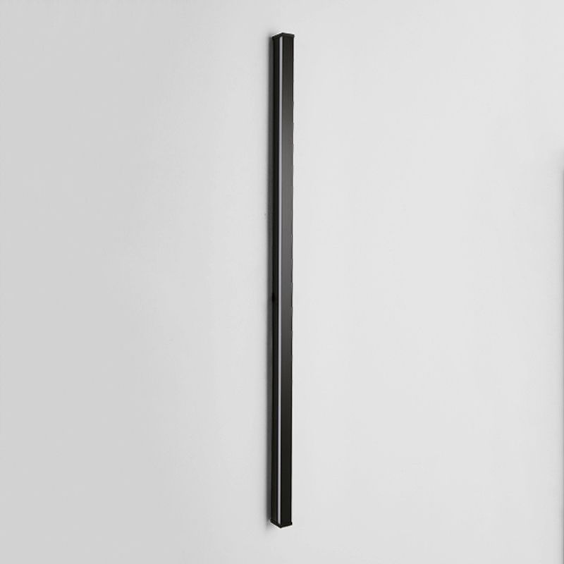 Metal Linear Shade Wall Sconce Modern Style 1- Light Wall Mount Light in Black
