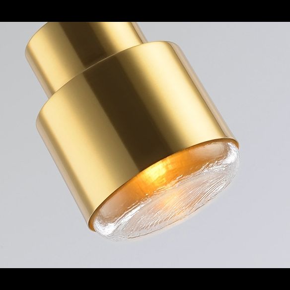 Metalen cilinderhangende verlichtingsarmatuur eenvoudige stijl hanglamp lichtbarmsel in goud