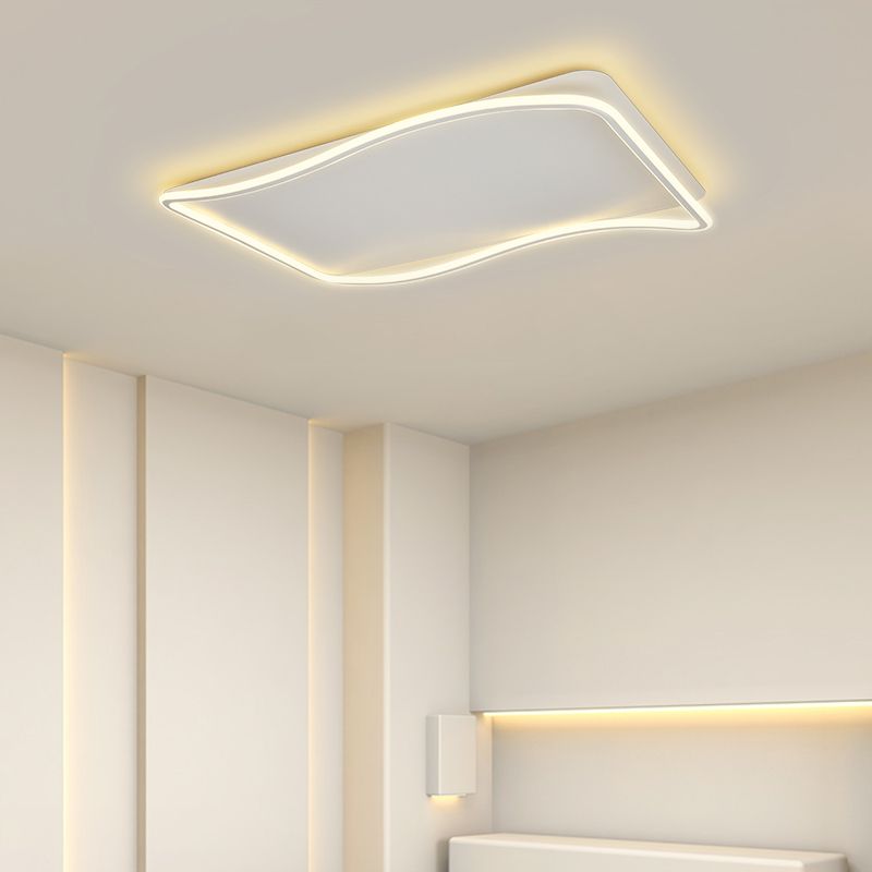 Flush géométrique moderne Mount Light Acrylic Flush Mount Ceiling Light in Black and White Finish