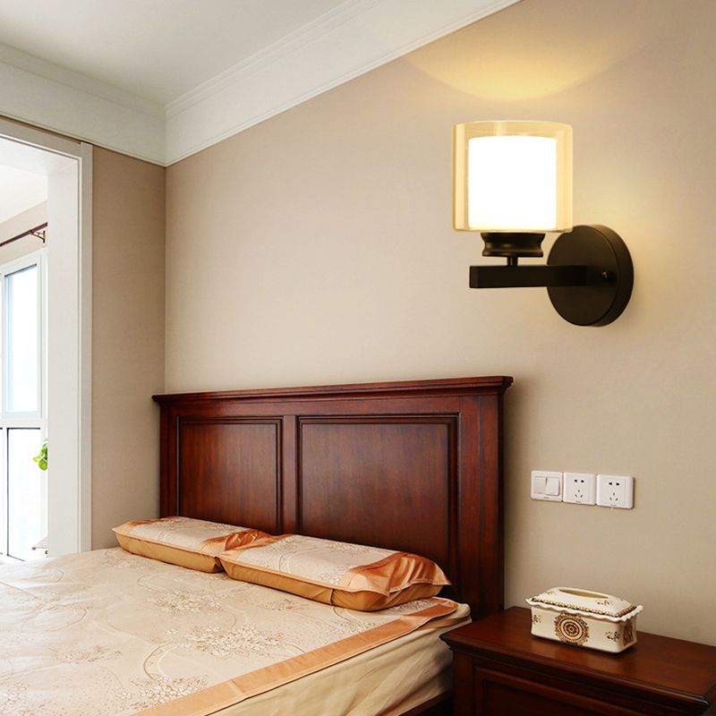 Cylinder Wall Lighting Modern Metal 1 Light Wall Sconces for Bedroom