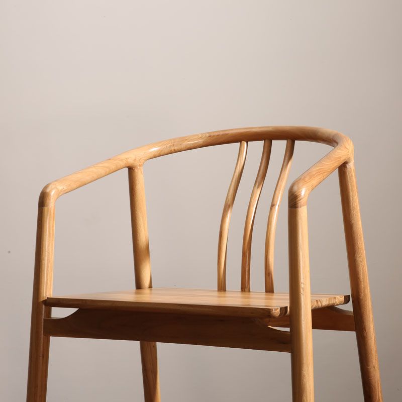 Traditional Style Dining Chairs Dining Arm Side Chairs with Wooden Legs