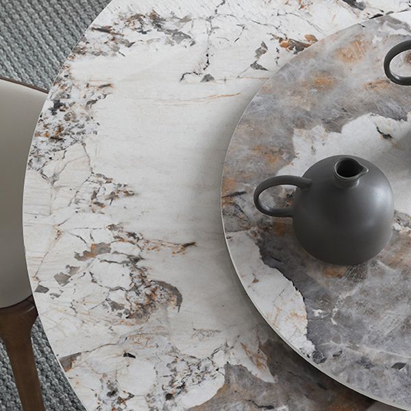 Modern 1/4/5/7 Pieces Dining Sintered Stone Dining Table Set for Kitchen with Wood Legs