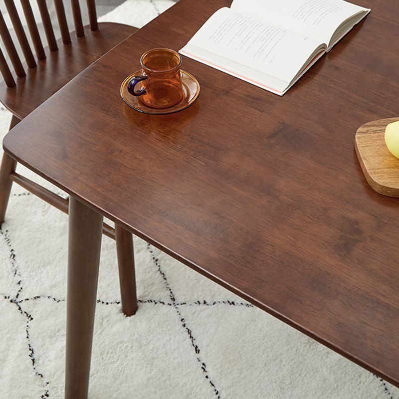 Moderner Stil Massivholz Esstisch Rechtecktisch mit 4 Beinen für Zuhause