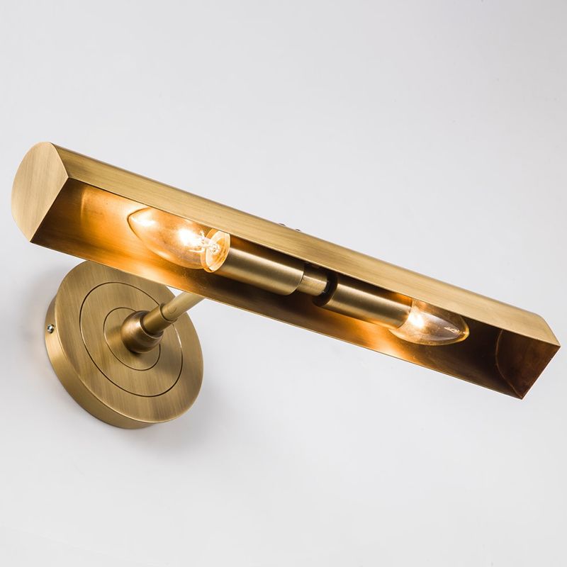 Luce a specchio vanità in ottone in ottone Light da 16 "Luce rettangolare di scarico rettangolare per bagno