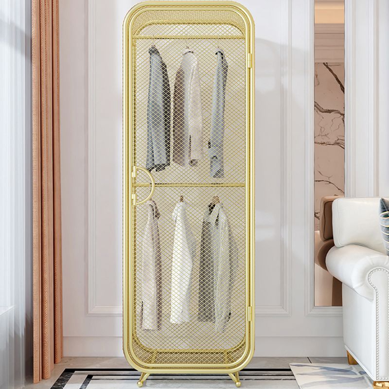 Bedroom Metal Wardrobe Cabinet Industrial Storage Cabinet with Garment Rod