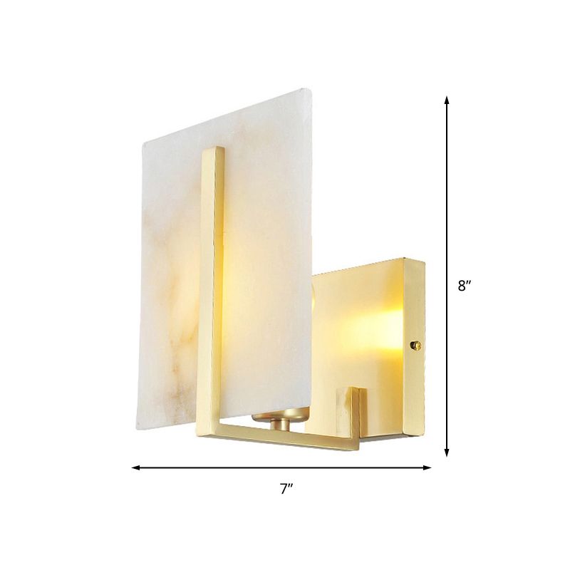 Lampada da parete tradizionale armata in metallo a 1 testa, applique in oro per scale