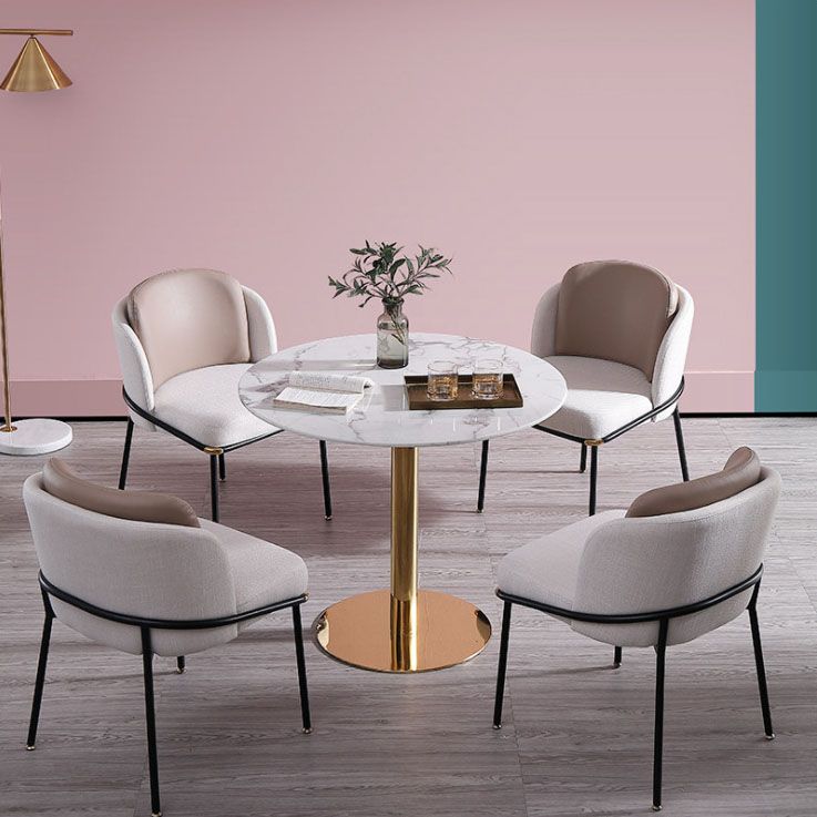 Modern Dining Table with Leather Chairs 1/2/3/5 Pieces Dinette Set