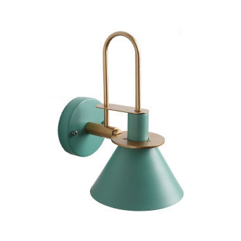 Simplicity Wall Sconce Colorful Metal Shade Wall Mounted Lamp for Dining Room