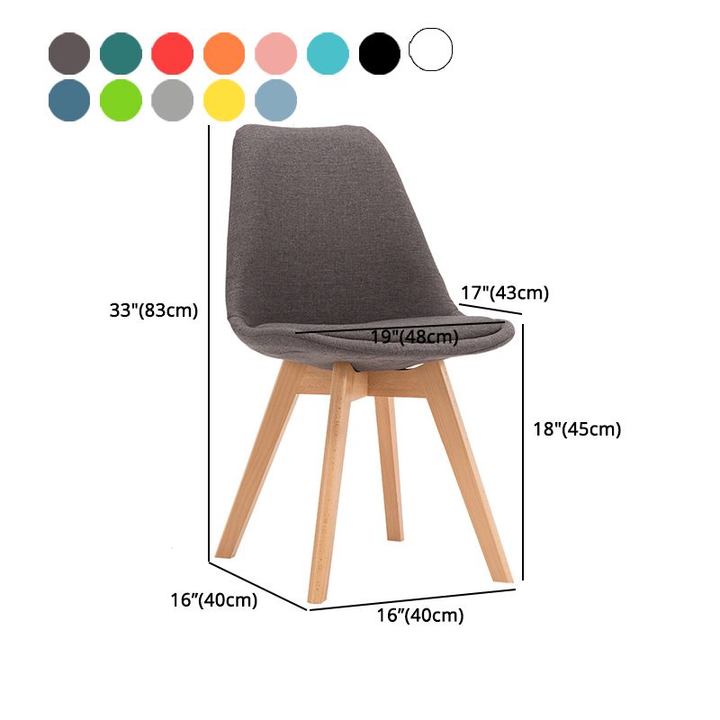 Sedia da pranzo in plastica moderna di faggio solido faggio, sedia da pranzo in plastica