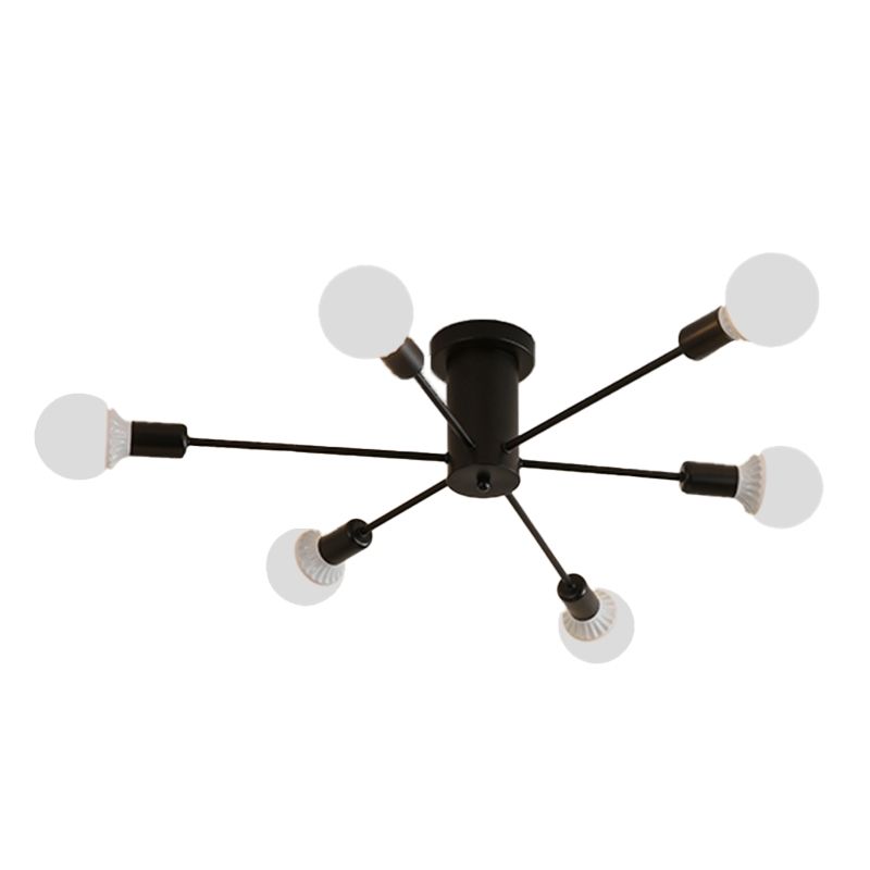 Industrial Ceiling Light Minimalist Flush Mount Ceiling Light Fixture with Glass Shade