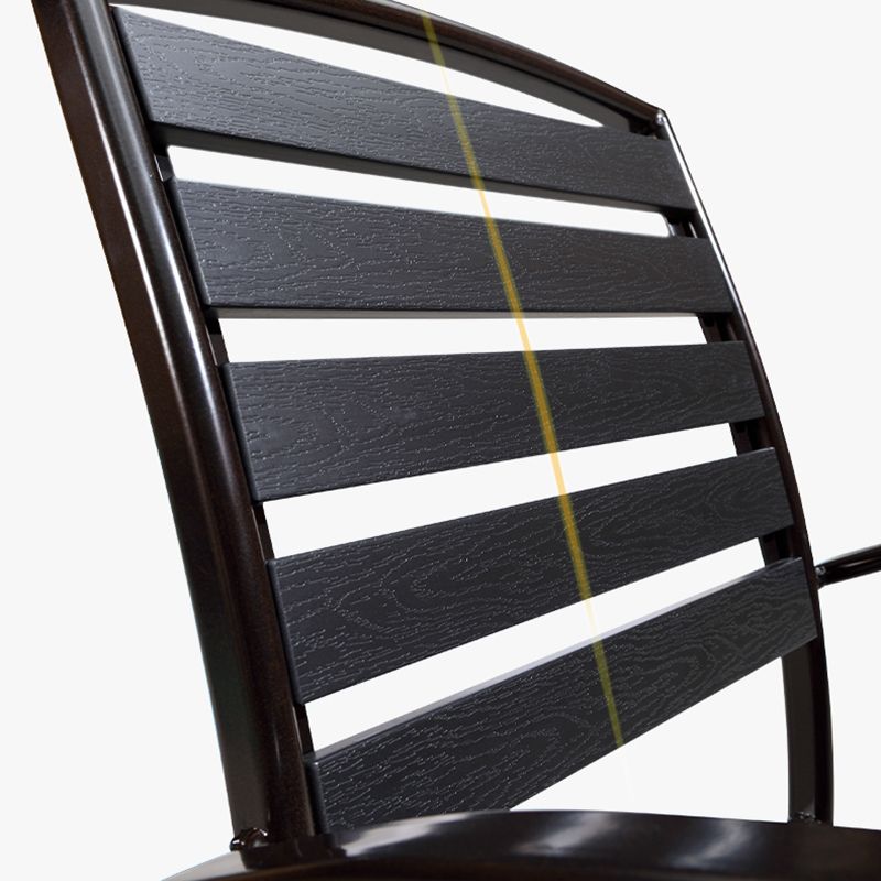 Industrial Metal Dining Armchair with Arm Patio Dining Chair