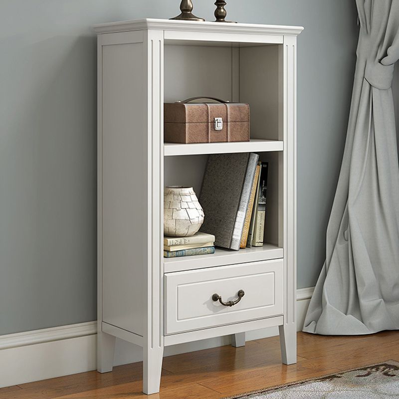 Solid Wood Closed Back Bookshelf Nordic Standard Bookcase with Shelves