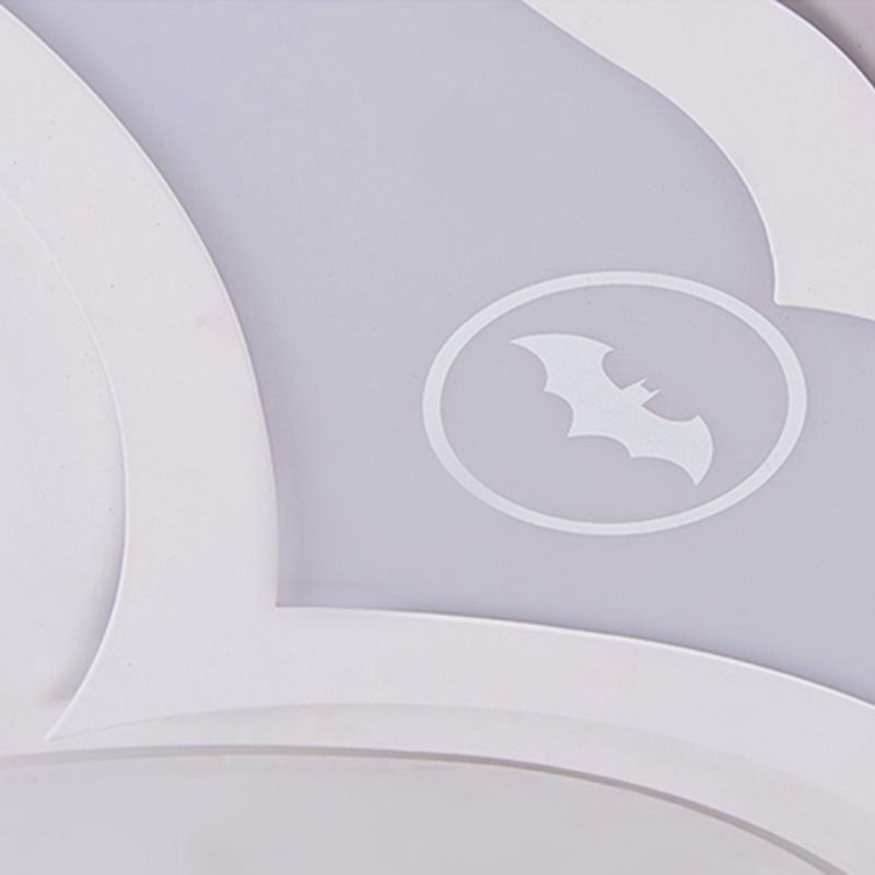 Acrylique Bat Ceiling Mount Light Kindergarten Corridor Modern Style Flushmount Light in White