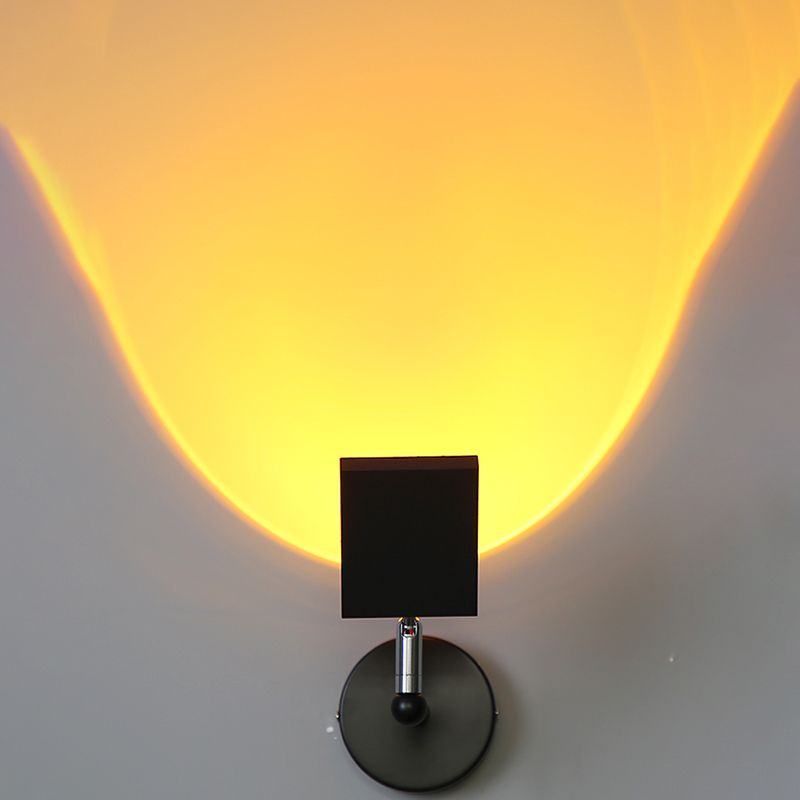 Modern Minimalist Style Armed Wall Mounted Light Fixture Metal 1 Light Sconce Light Fixtures in Black Finish